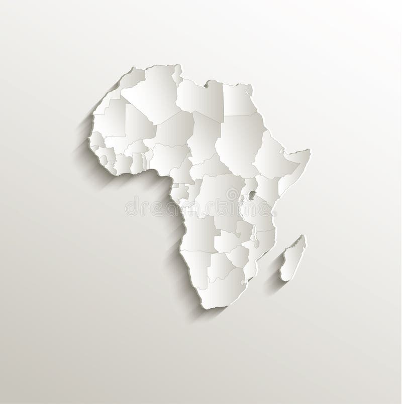 Государство на бумаге. Африка карта современная технологии 3 д Графика.