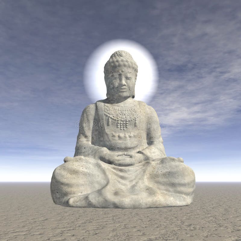 Будда в 3. Буддизм визуализация.
