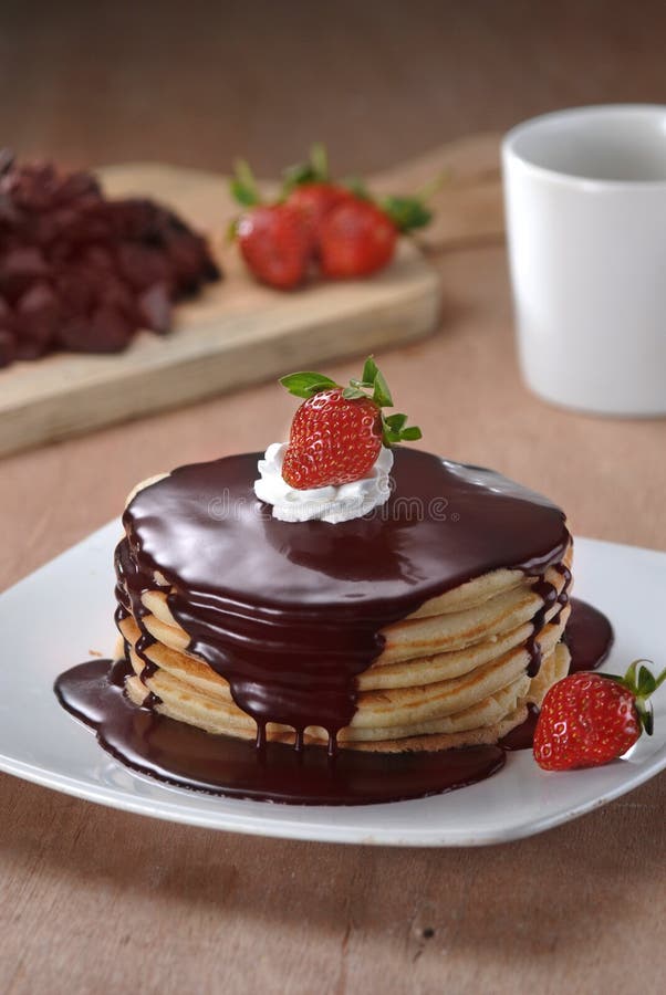 Chocolate Ombre Pancakes