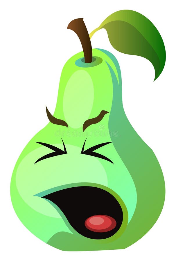 Зеленый заболел. Pear sick.