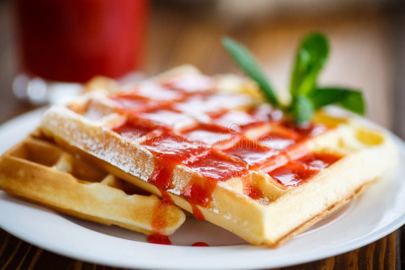 Венские вафли с джемом