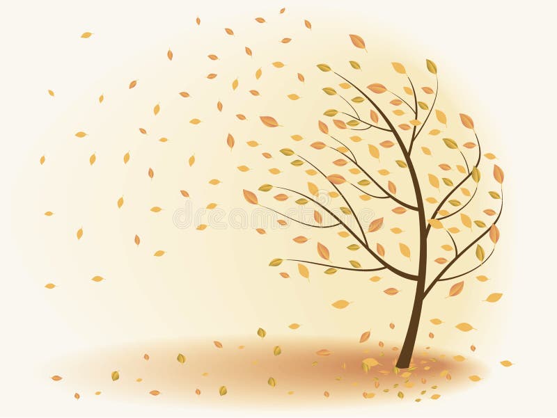 Листья на ветру рисунок