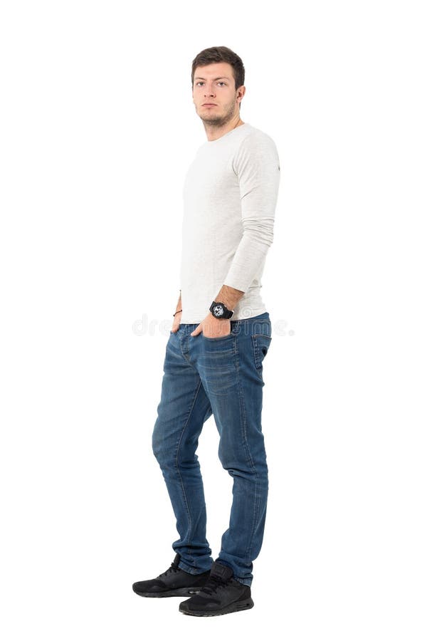 He has wearing jeans. Молодые люди в новогодних футболках и джинсах. Съемка джинсов. He has wearing jeans. When do people start wearing jeans.