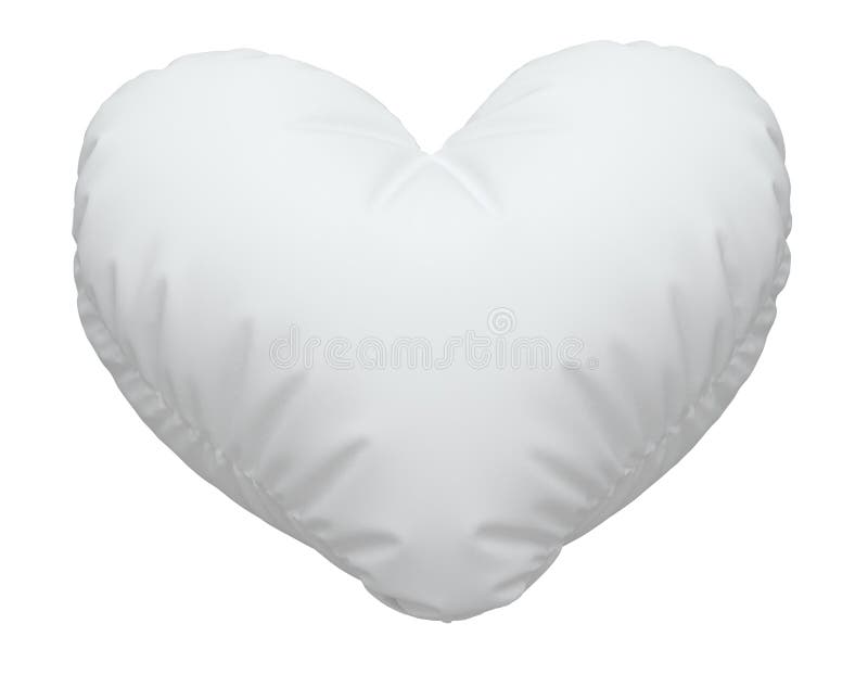 3d подушка СВГ. Pillow Heart. На кровати одна подушка сердце