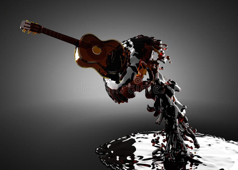 Гитара для водопровода. Гитара из воды. Круги на воде на гитаре