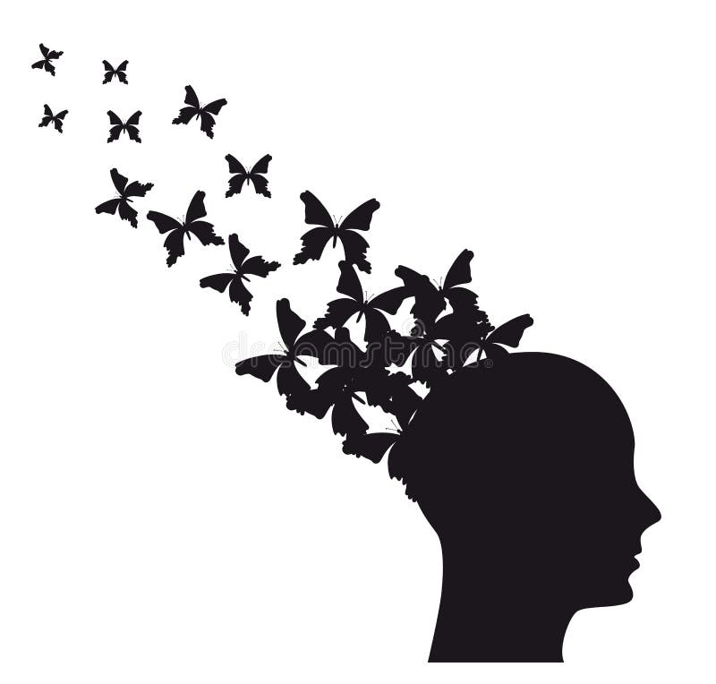 Бабочка над головой. Силуэт воображение. Голова бабочки. Девушка с бабочками на голове. Силуэт бабочек над головой.