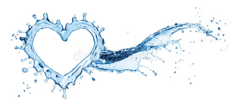 Фон вода и сердечки