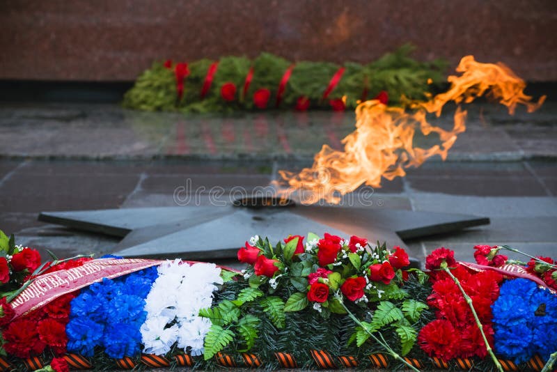 Гвоздики цветы на вечном огне