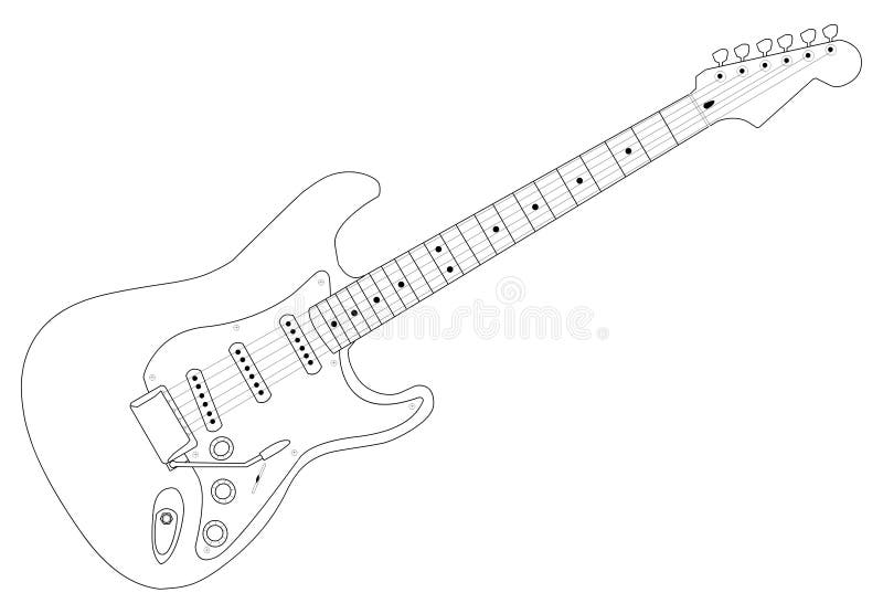 Как нарисовать гитару карандашом поэтапно для детей 2 класса