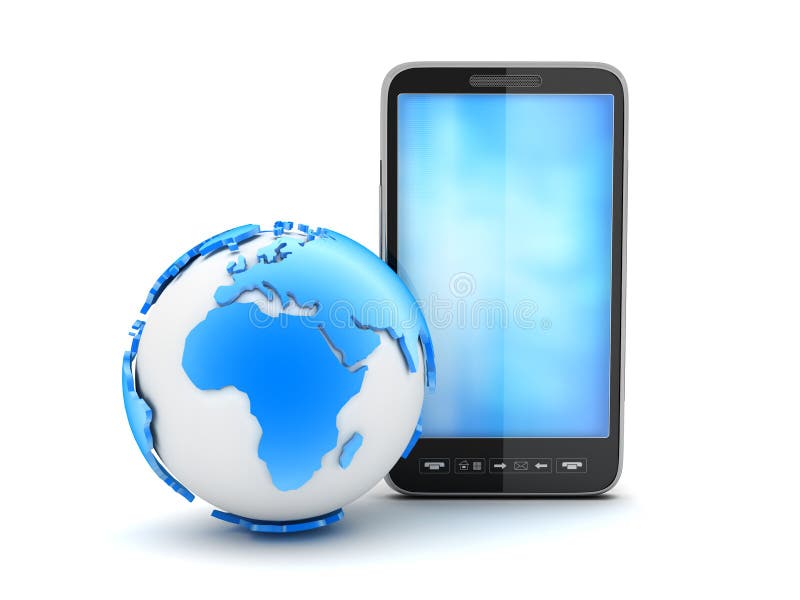 Мобильное приложение Глобус. Global mobile PNG.