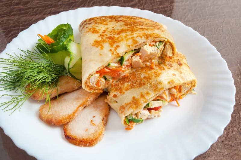 Креп с курицей