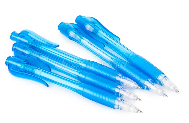 Три синие ручки