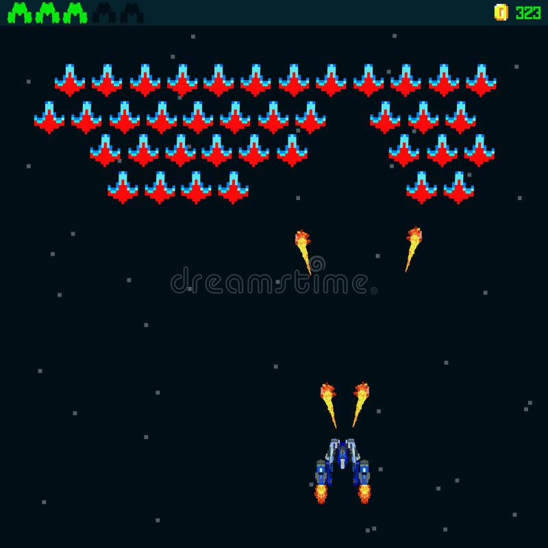 galaga space background