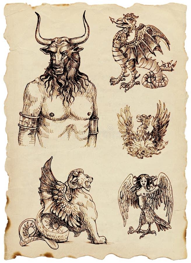 Эскизы тату в стиле греческой мифологии