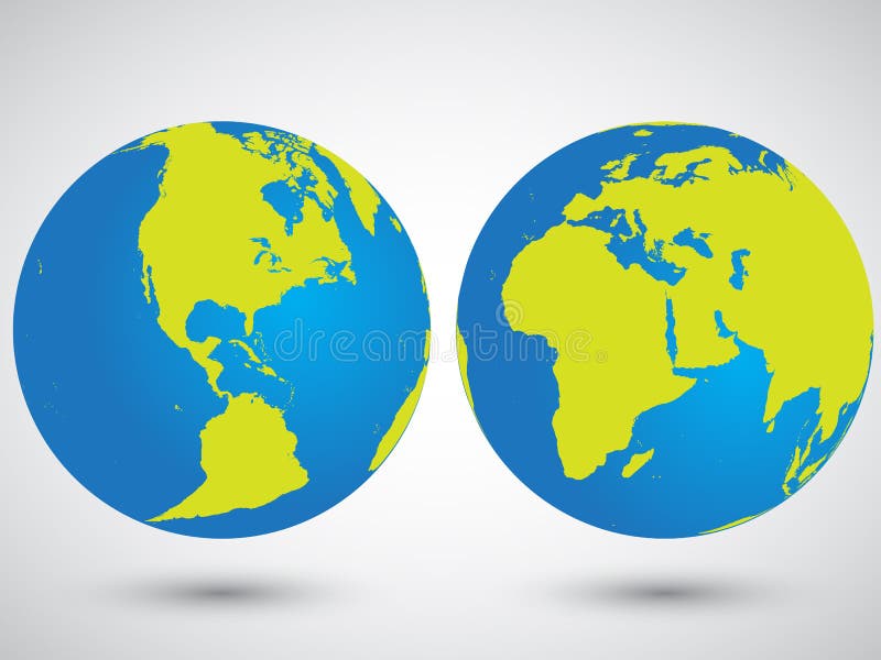 Глобус с отметками Европа Азия. Minus two Global.