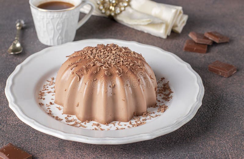 Творожное бланманже с какао