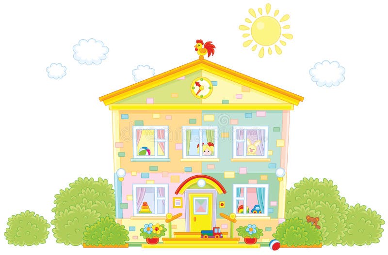 Картинка здание детского сада на прозрачном фоне