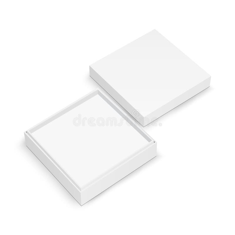 Download Blank Square Jewelry Box Mockup With Lid Isolated On White Background Stock Illustration Illustration Of Luxury Engagement 177961056
