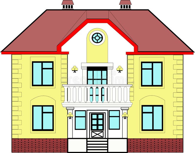 Как рисовать трехэтажный дом