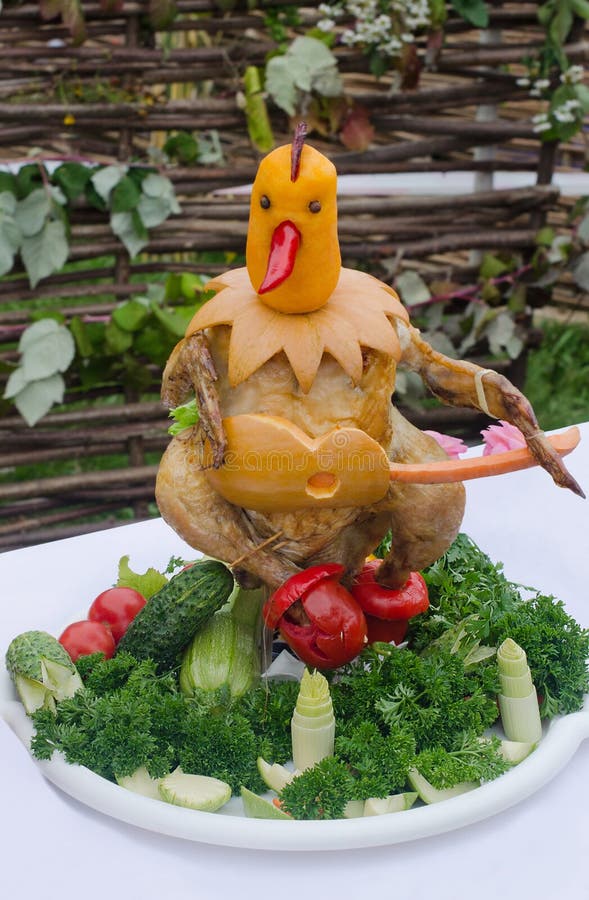 Украшение курицы на праздничный стол