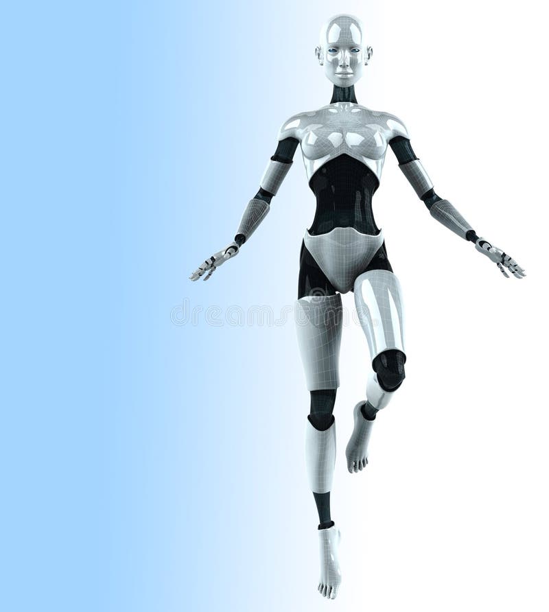 Робот женщина 3d. Женщина-андроид 3d фото.