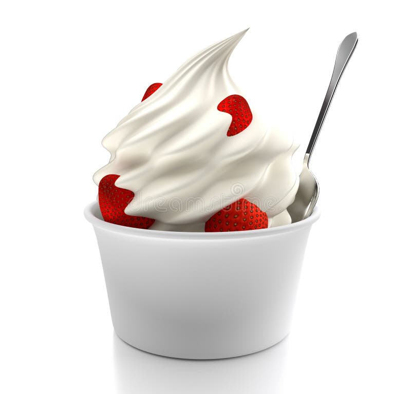 Frozen yoghurt клубника крем