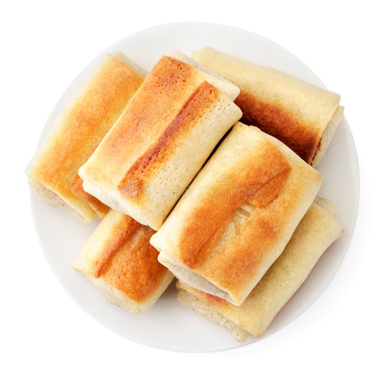 Блинчики с мясом вид сверху