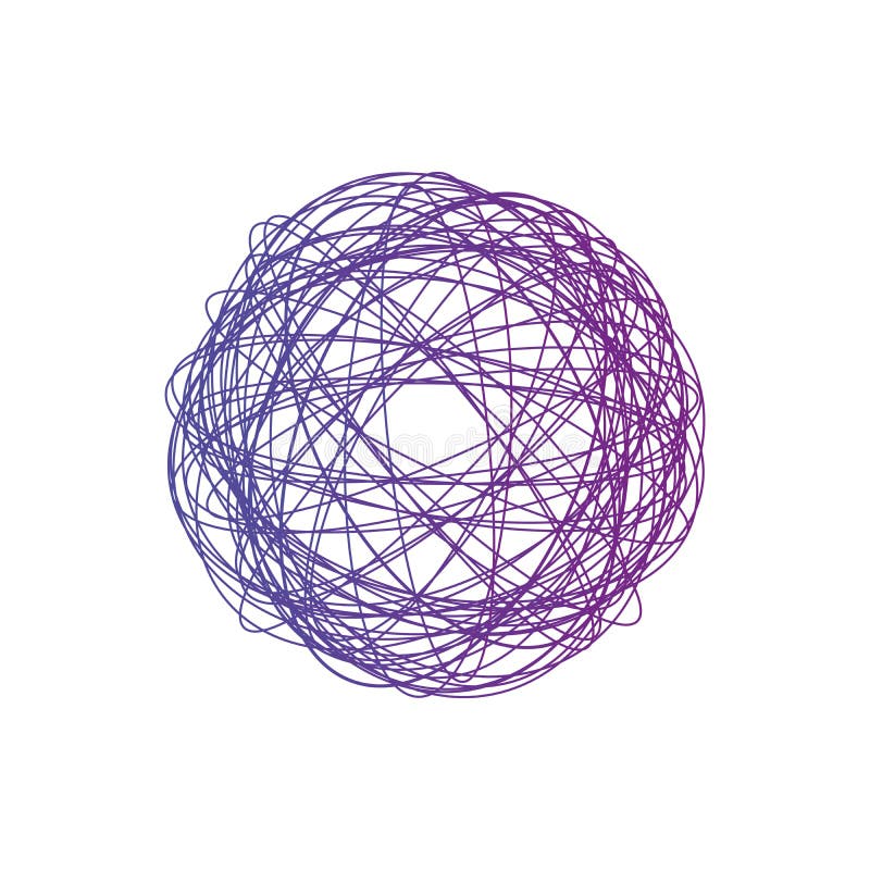 Запутанный клубок круга, покрашенная сложная текстура Хаотические красочные  запутанные круги Нашивки хаоса Иллюстрация вектора из Иллюстрация штока -  иллюстрации насчитывающей круг, веревочка: 135721492