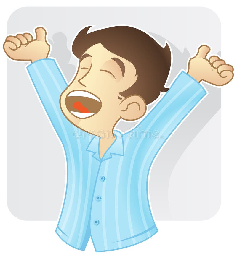 Зевающий человек рисунок