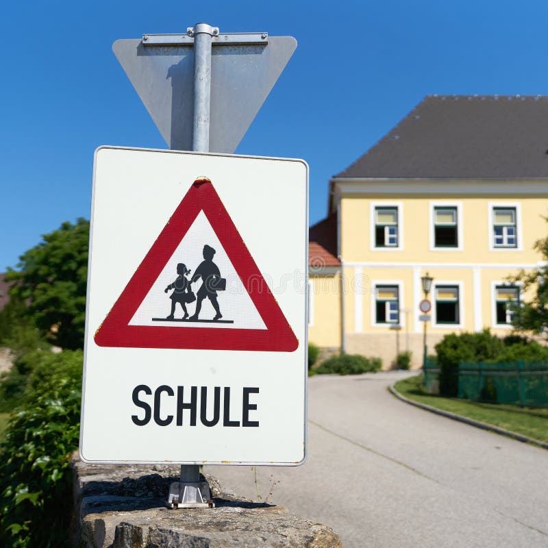 Possible school. Signs in English.