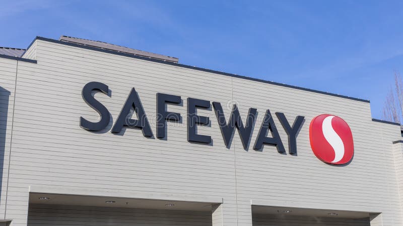 Знак Safeway, Inc является американской сетью супермаркетов в Орегоне стоко...
