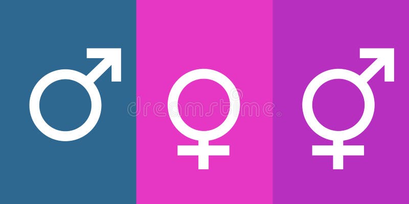 Значки для человека, женщины и трансгендерного 