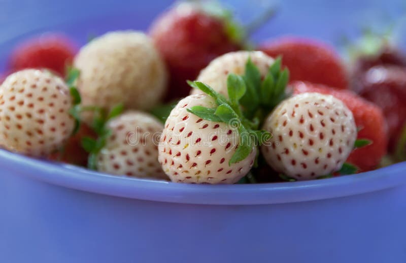 Белая клубника и красная