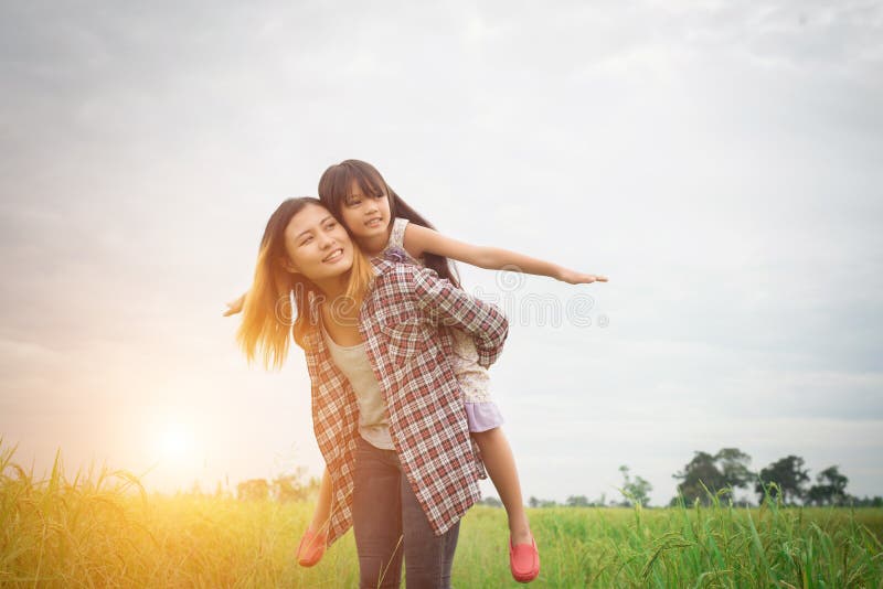 Мама 20 7. Asian mother and daughter Group photo hair Care poster White background.