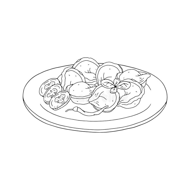 Пельмени рисунок