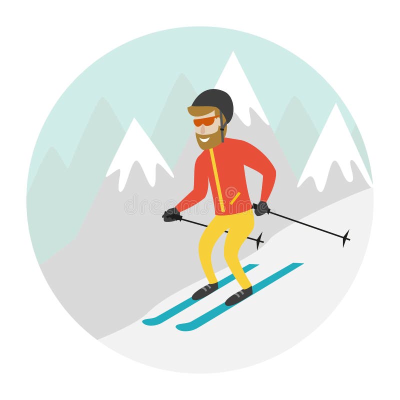 Туристу лыжнику было лень идти. Иллюстрация лыжники путешественники. Иллюстрация лыжная прогулка в стиле флэт. Лыжный курорт рисунок. Три иконки на лыжах.