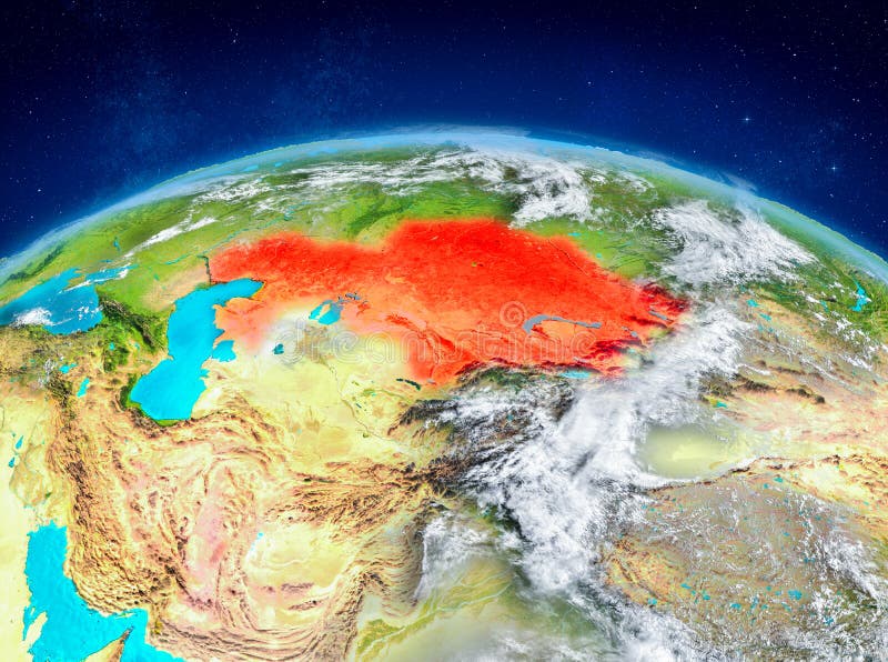 Казахстан земля и время. Планета земля Азия цветная.