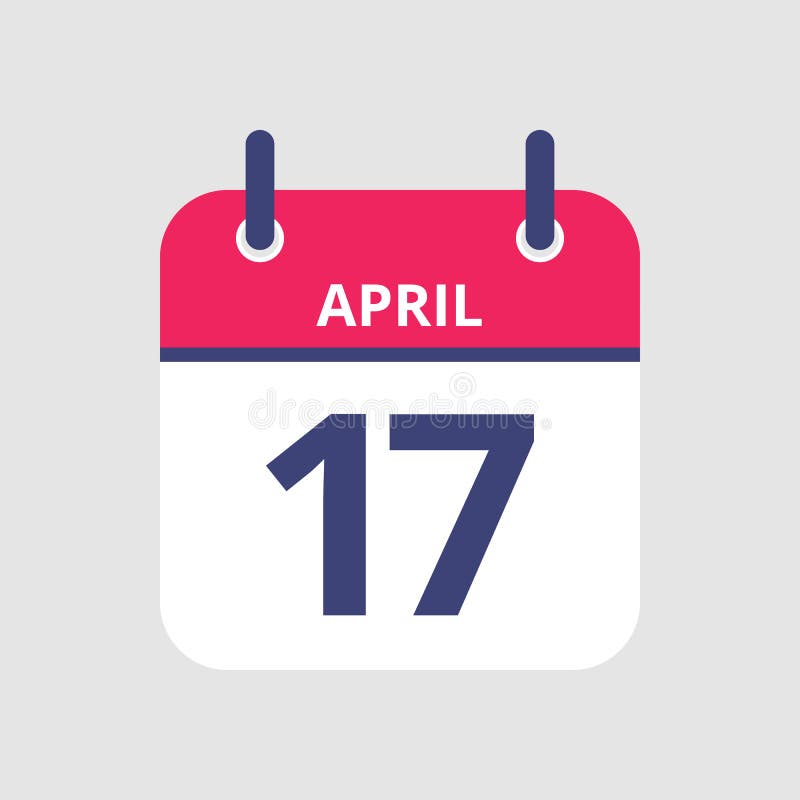 17 Значок. Значок календаря с 17 числом. 17 апреля календарь