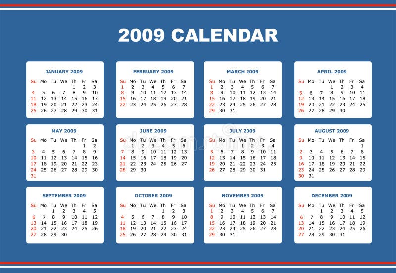 Календарь 2009 года по месяцам посмотреть