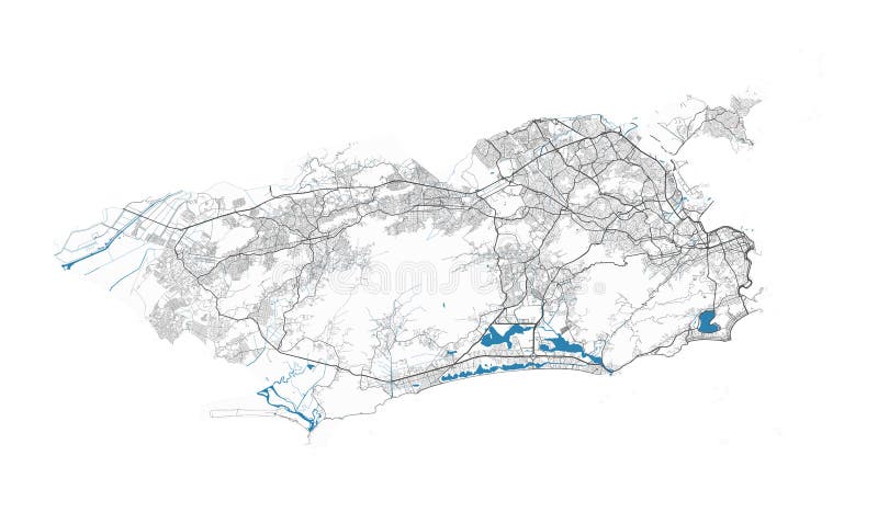 Карта Рио-Де-Жанейро. Подробная Карта - Рио-Де-Жанейро. Городская.
