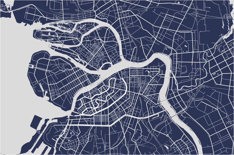 Карта Санкт-Петербург, Россия Иллюстрация вектора - иллюстрациинасчитывающей метрополия, напольно: 99442454