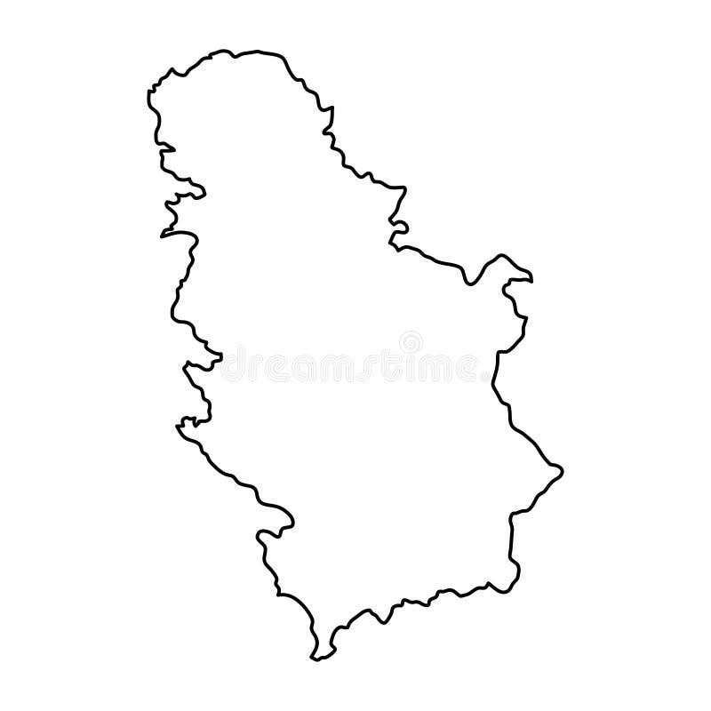 Контурная карта сербии