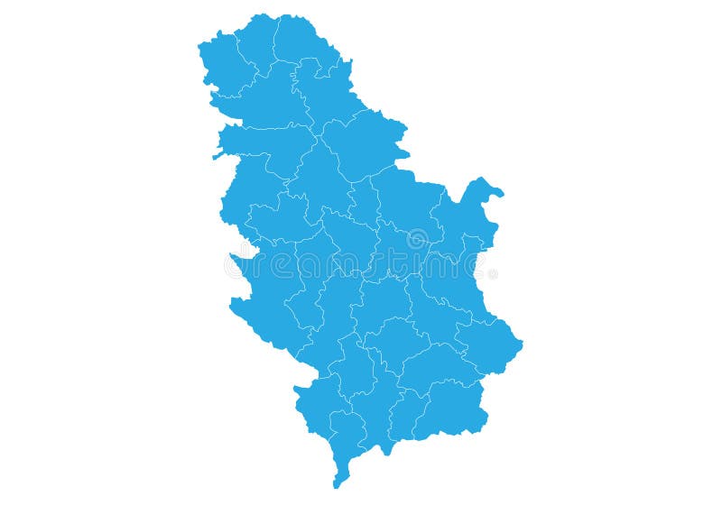 Контурная карта сербии