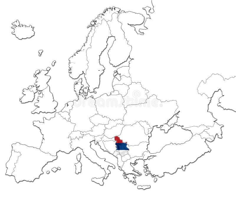 Контурная карта сербии