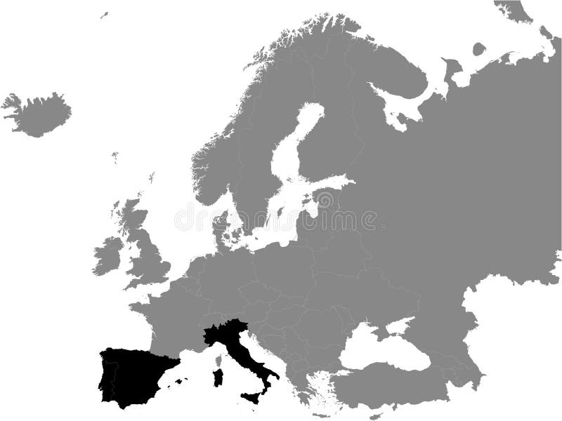 Карта Южной Европы иллюстрация вектора. иллюстрации насчитывающейсотрудничество - 183894402