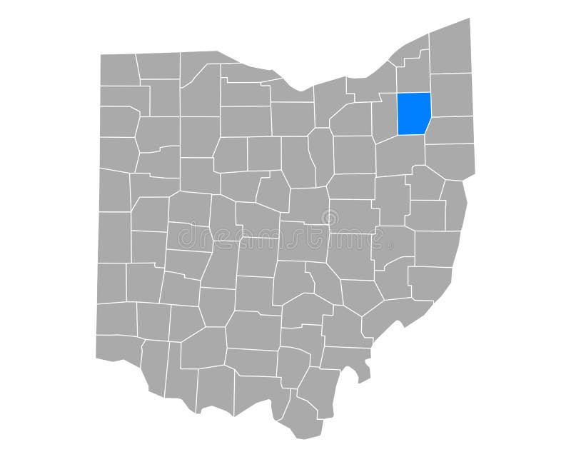 Карта portage в Огайо.
