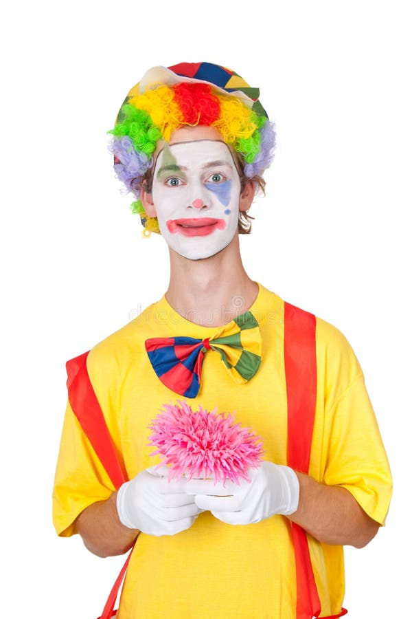 Клоун с цветами. Клоун с цветком. Клоун с трубой. Аппарат клоун.