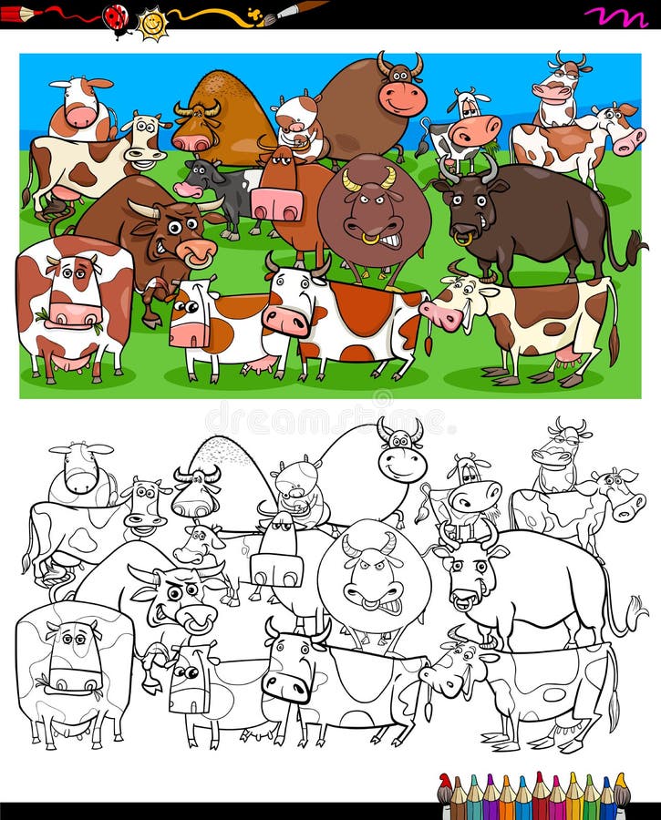 Комиксы фермы. Настольная игра быки и коровы.