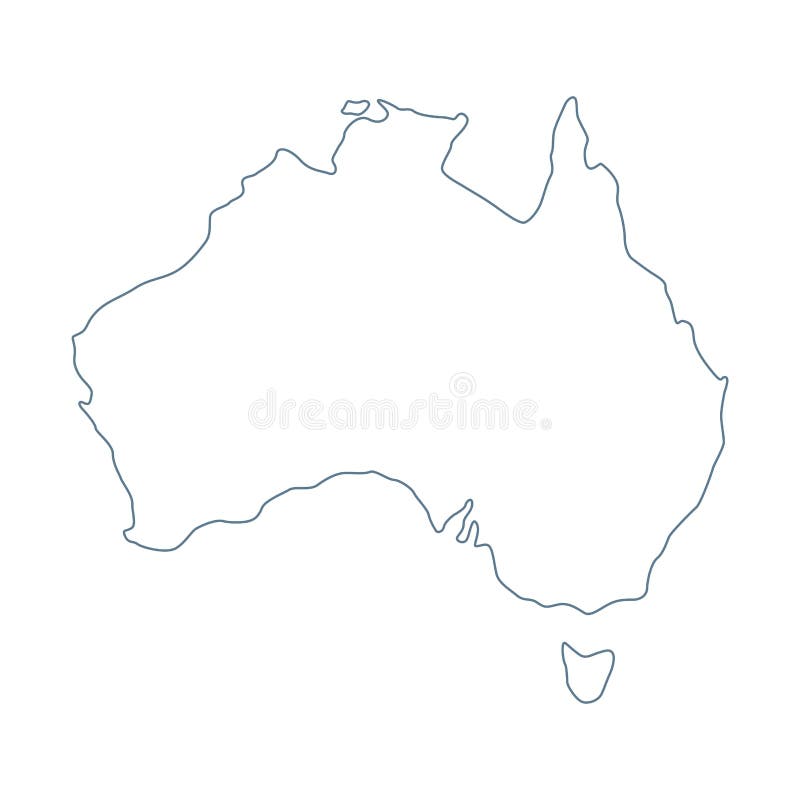 Контурные карты австралия 10 класс. Контур Австралии на карте.