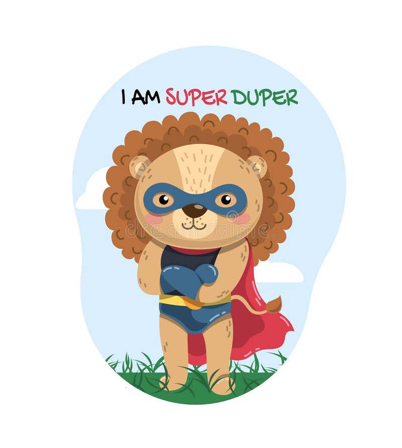 лев супергерой. лев супергерой. Bodybuilding lion vector.